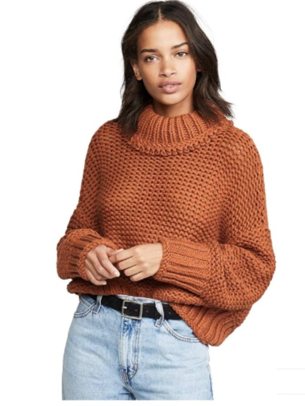 Free People My Only Sunshine Knit Sweater In Tuscan Earth Size Large
